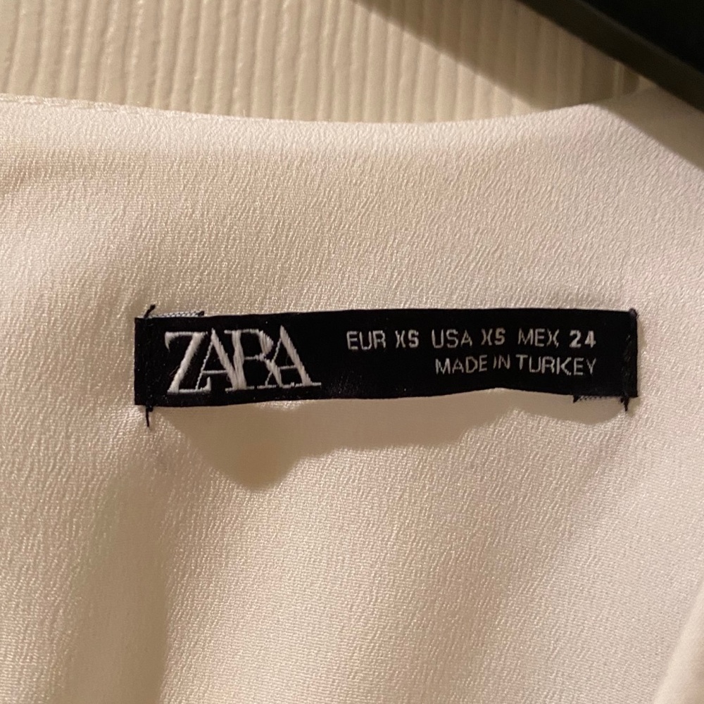 Zara White dress with Bows size XS - Picture 9 of 9